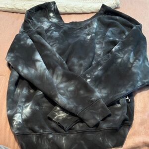 Black and Gray Tie-Dye Sweatshirt